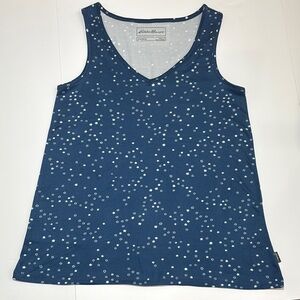 Eddie Bauer Blue Sleeveless Women's Top blue star print women’s small tank top